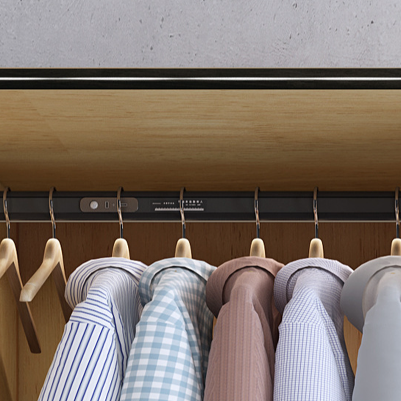 Ink Lumber Wardrobe Armoire with Compartments, Interior Shelves, and Hanging Rod - image 4