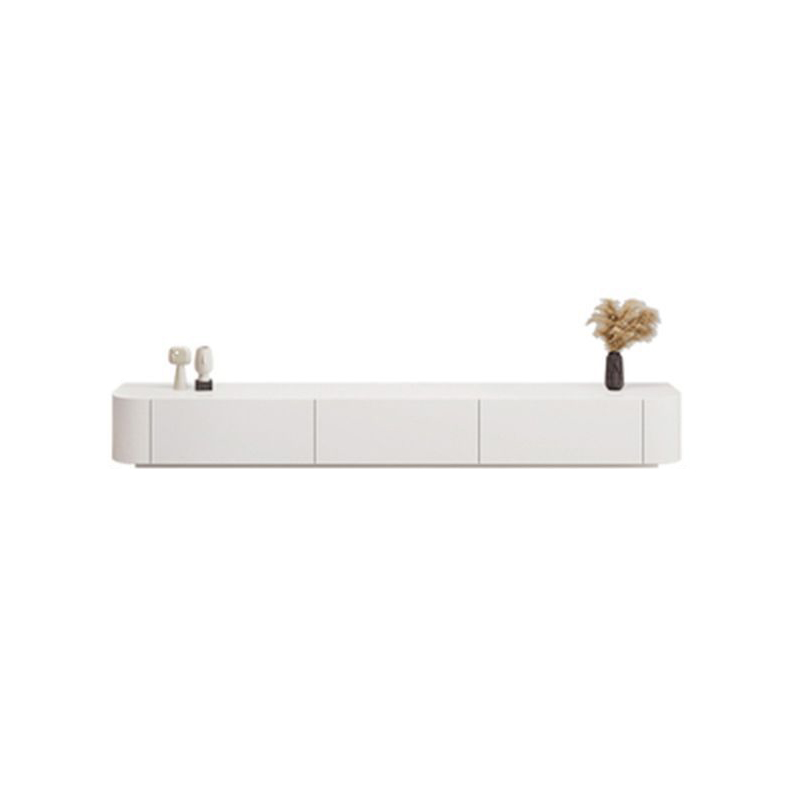 Modern White Long Over 67 inches TV Stand Featuring Without Legs Design and Self-Close Drawer Glides - image 5