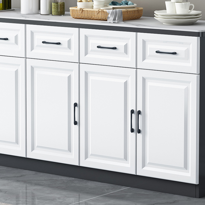 Natural Finish/Light Wood/Ashen Wood Floor Sideboard with Countertop and Kitchen Appliance Storage - image 6