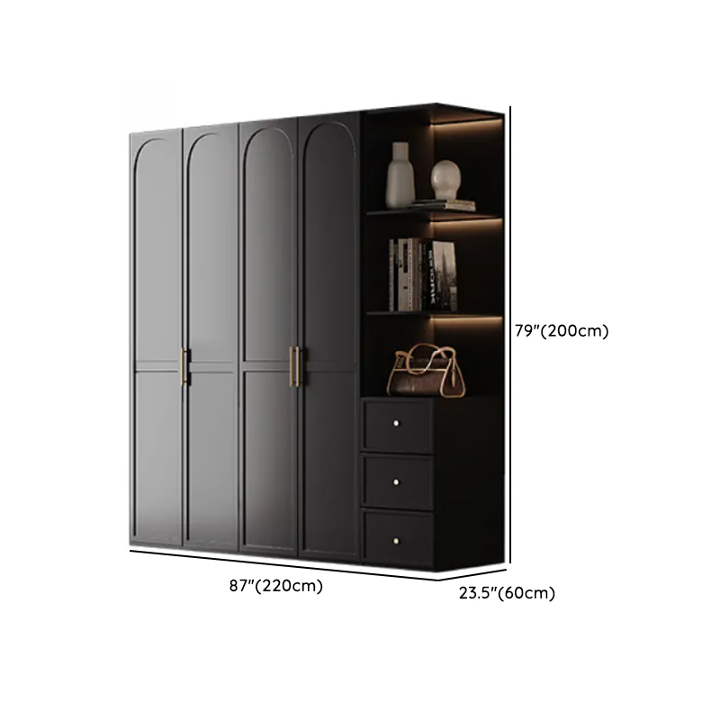 Modern Lumber Independent Wardrobe Armoire with Soft Close Drawer, Soft Close Door, and Interior Shelves - image 15