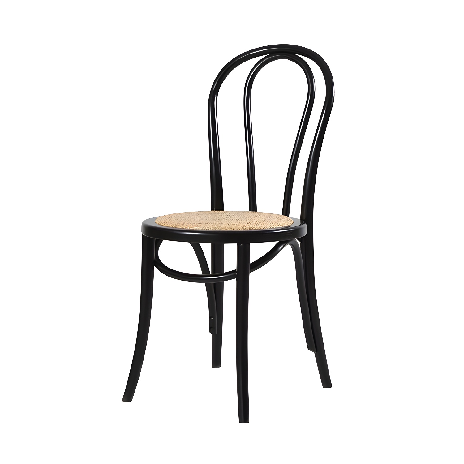 Modern Open Back Side Chair with Beech Wood Legs for Kitchen & Dining - Non-Upholstered - image 3