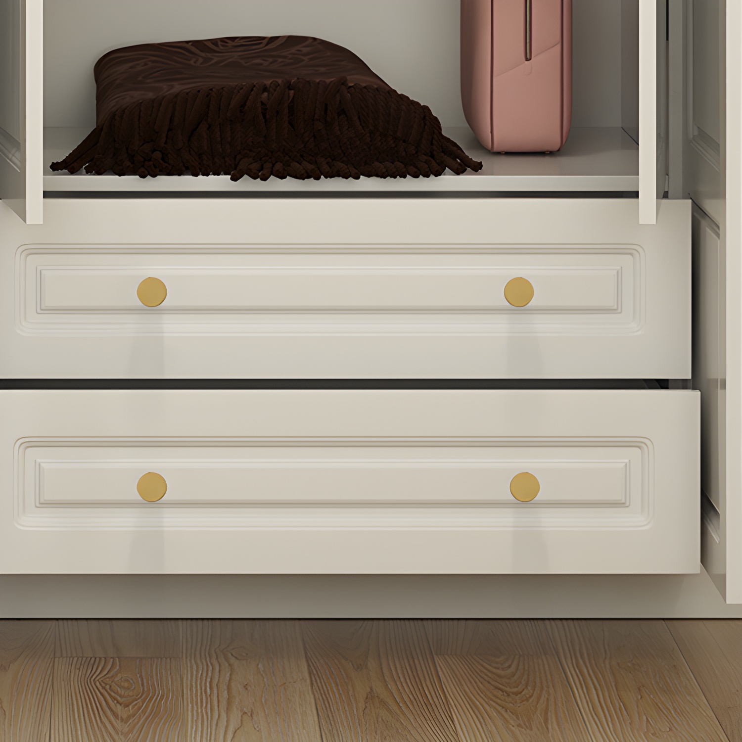 Contemporary Wooden Wardrobe Soft Close Drawer Wardrobe Closet for Bedroom - image 9