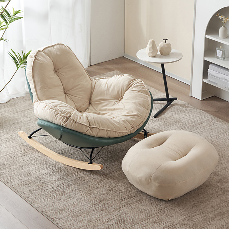 Modern Upholstered Rocking Chair - Small Height, Strongly Built Supporting 398lbs+ Weight - image 7