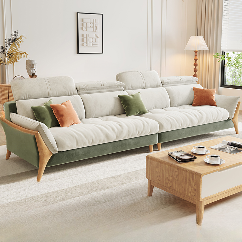 Straight/L-Shape Chalk Sofa/Sofa Chaise with Horizontal/Left Orientation and Standard Foam Seat Fill - image 8