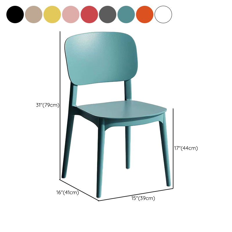 Scandinavian Style Stackable Kitchen&Dining Chair, Plastic and Non-Upholstered - image 21