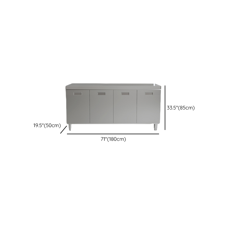 Simple Metallic Alloy Standard/Narrow Buffet Table with 2 Shelves, 4 Doors/3 Doors/2 Doors & Functional Storage Cabinet - image 18