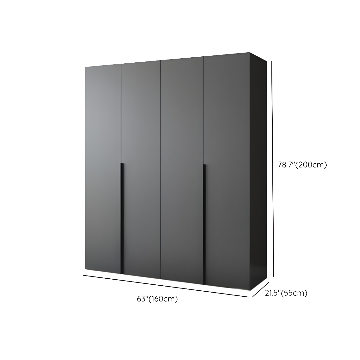 Modern Wooden Wardrobe Cabinet Bedroom Soft Close Doors Armoire - image 18