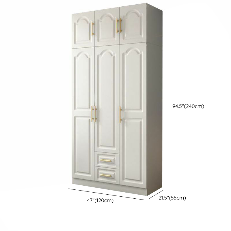 Contemporary Wood Chalk Wardrobe Closet with Interior Shelves&Clothing Rack&3-Drawer/6 Drawers/5-Drawer - image 16