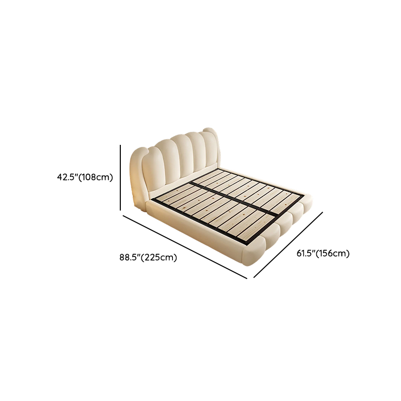 Solid Color Storage Included Panel Bed with 3 Storage Boxes, Panel Headboard, and Sponge Upholstery for Bedroom - image 11