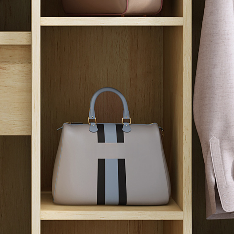 Ink Lumber Wardrobe Armoire with Compartments, Interior Shelves, and Hanging Rod - image 5