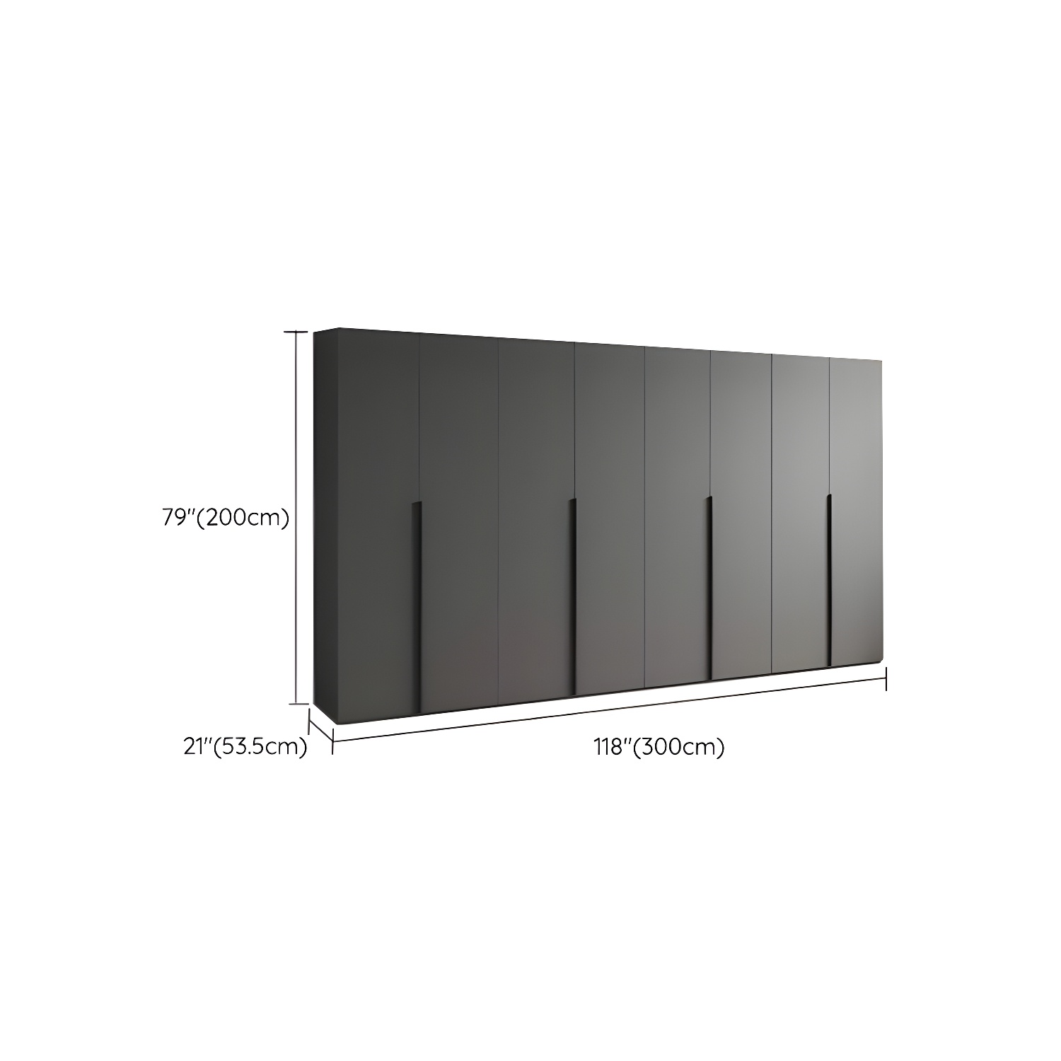 Modern Grey Wood Wardrobe Armoire with Drawers & Shelves for Ample Storage - image 30