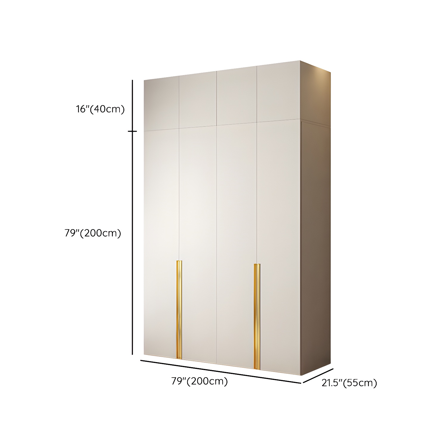 Modern White Wood Armoire with Drawers, Clothing Rod, and Shelves - image 15