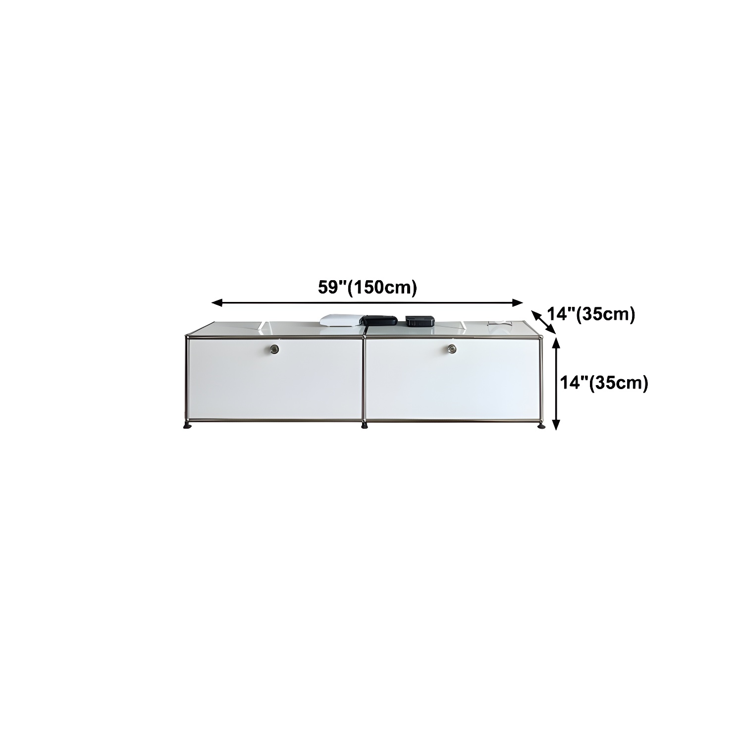 Stainless Steel Sideboard Modern Style Dining Sideboard with Locking Cabinet - image 21
