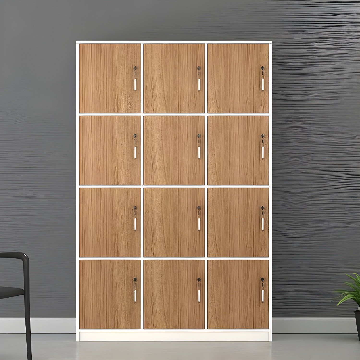 Natural Finish Indoor Cabinet Contemporary Storage Cabinet with Hinged Door - image 13