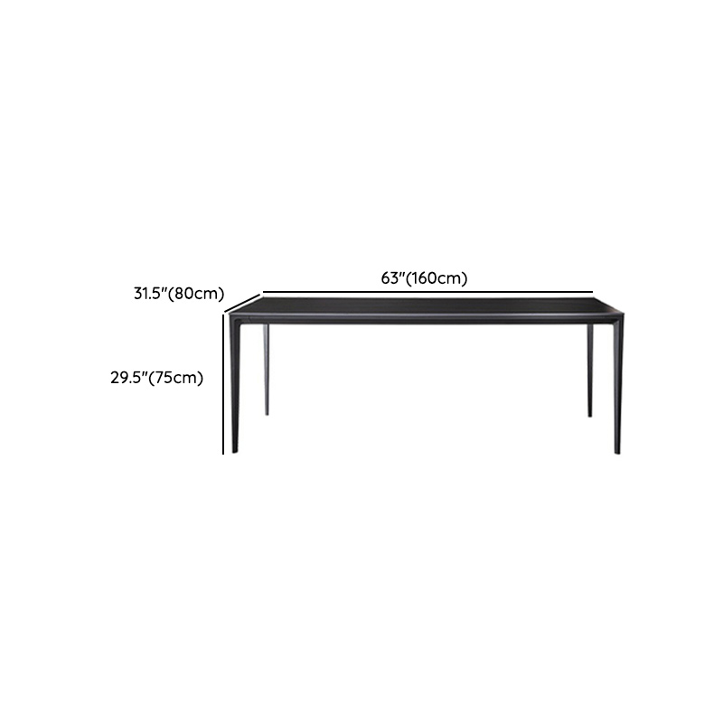 Elegant Industrial Style Dining Set in Black - 7 Piece with Metal Material - image 13