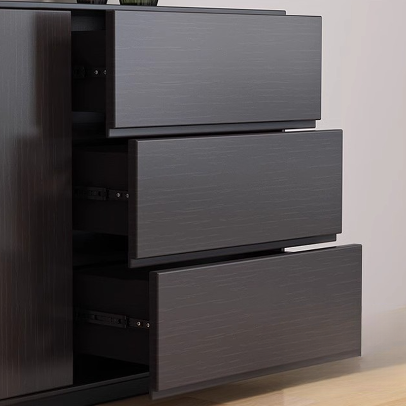 Sideboard with 3 Drawers, Cabinet, Standard Narrow Sizes, Four Internal Shelves, Wood Countertop, and 2 Doors - image 9