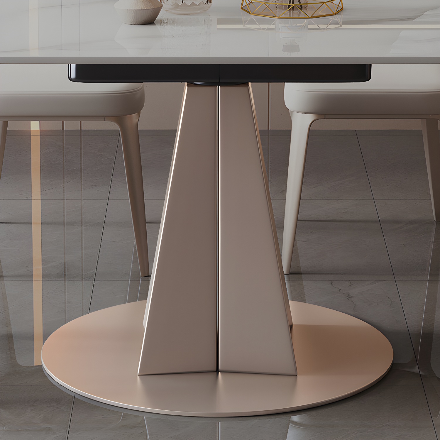 Contemporary 1/2/5/7 Pieces Dining Set Sintered Stone Dining Room Set for Small Space - image 8