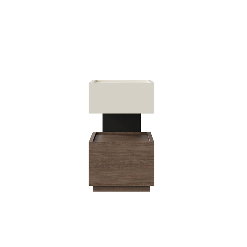 Modish Nightstand With Drawer Organization Featuring 2 Drawers, 1 Shelf, and Lumber Countertop - image 7