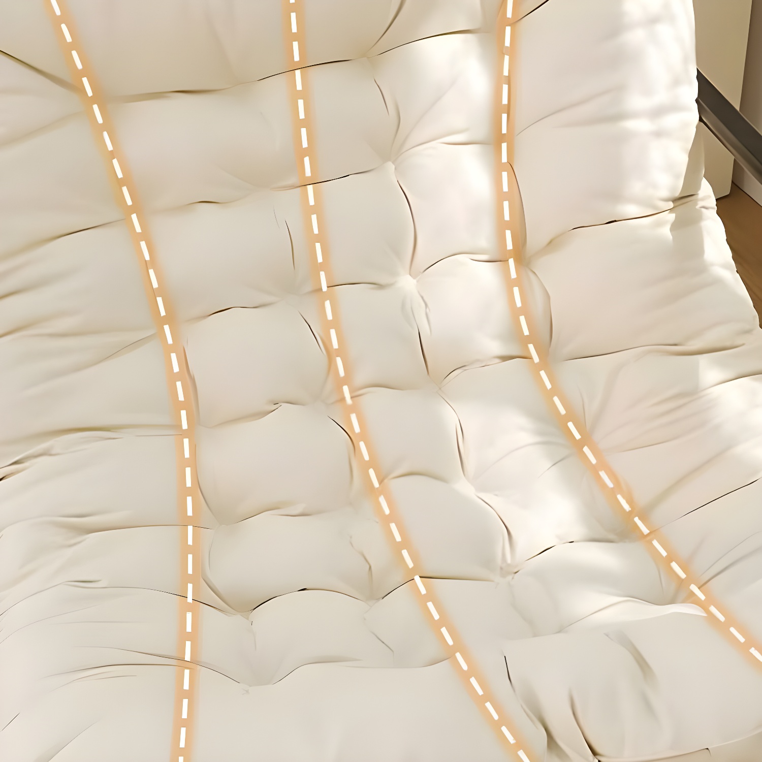 Modern Indoor Rocking Chair with Track Arms, Spindle Back and Metal Legs - image 10