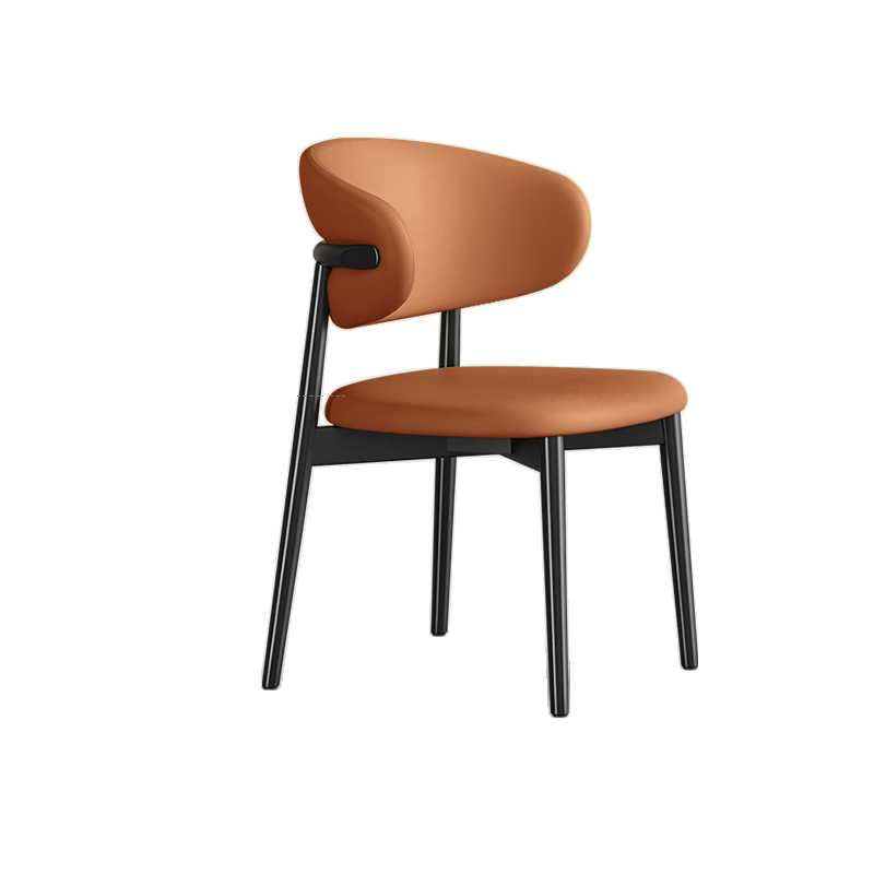 Simplistic Dinette Upholstered Armless Chair with Steel Legs, Low Back, and Foot Pads - image 5