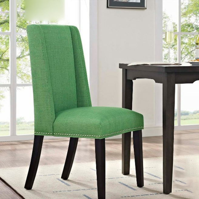 Flannel/Linen/PU Upholstered Stable Framed Armless Chair with Parsons Back and Nailhead Trim for Dinette in a Trendy Style - image 14