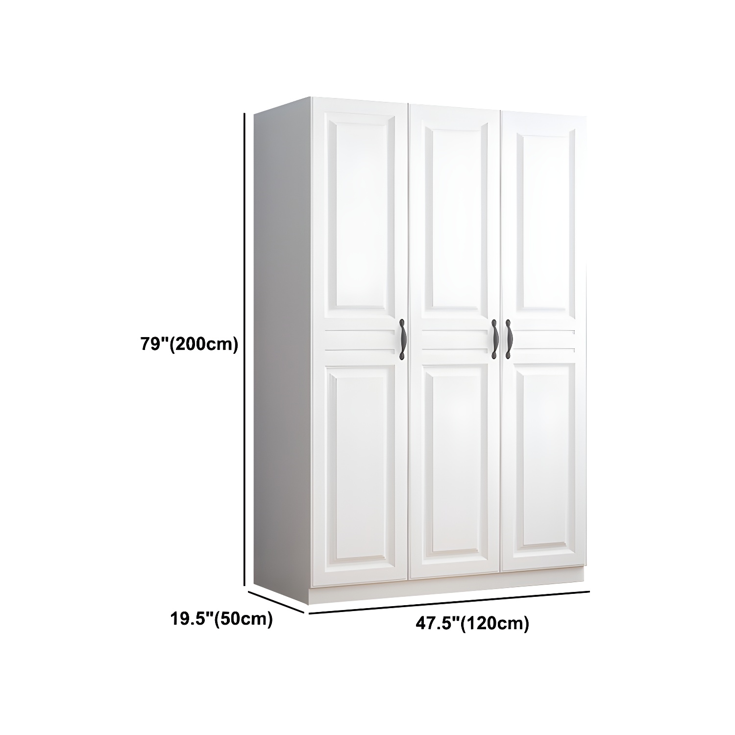 White Colour Wardrobe French Country Wooden Wardrobe Closet for Bedroom - image 17