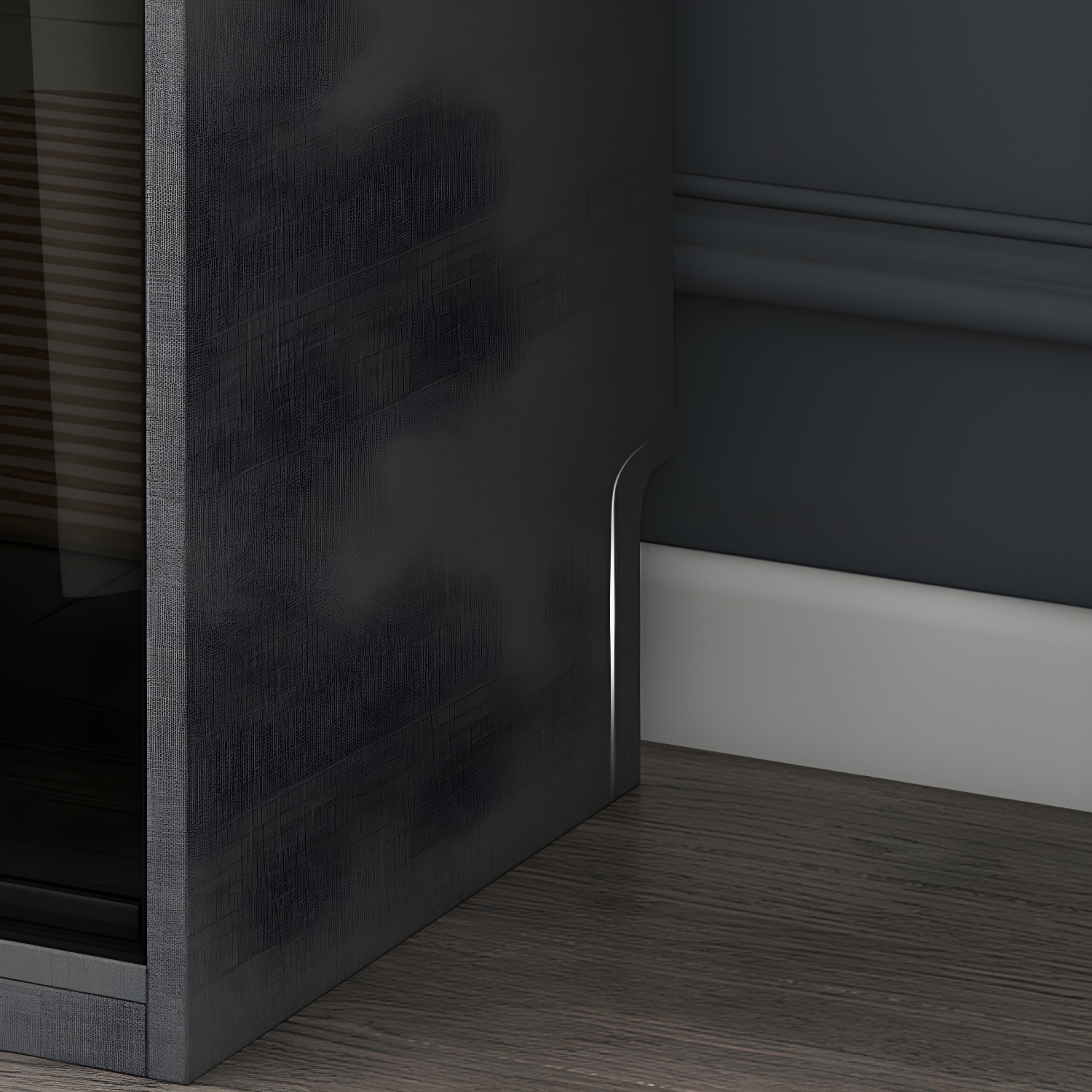 Modern Style Glass Wardrobe 1-Drawer Bedroom Wardrobe Closet - image 11