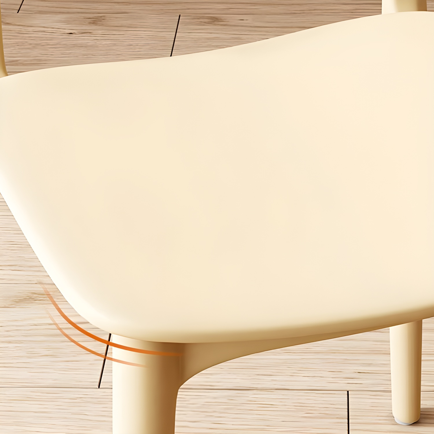 Stackable Scandinavian Style Side Chair with Low Back in Plastic & Acrylic - Armless - image 17