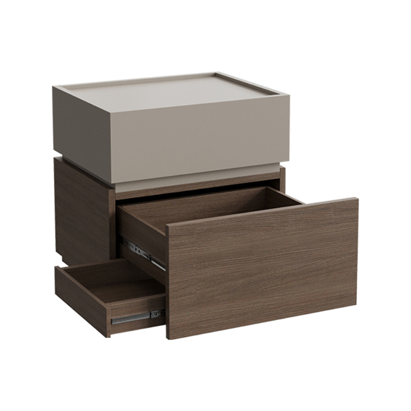 Organic Modern Nightstand With Drawer Organization and 3 Drawers in Real Wood - image 6