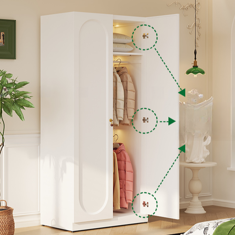 Modish Alloy Armoire Cabinet with Adaptable Shelf, Soft Close Door, and Clothing Rod - image 5