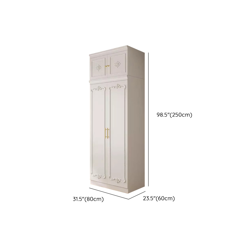 White Simple Timber Wardrobe Closet Soft Close Drawer Soft Close Door Interior Shelves - image 21