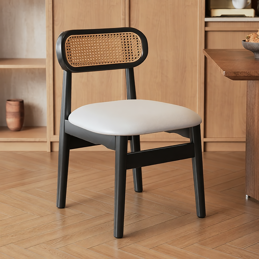 Simple Drawing Room Side Chair with Exposed Back, Upholstered Seat, and Wooden Legs - image 4