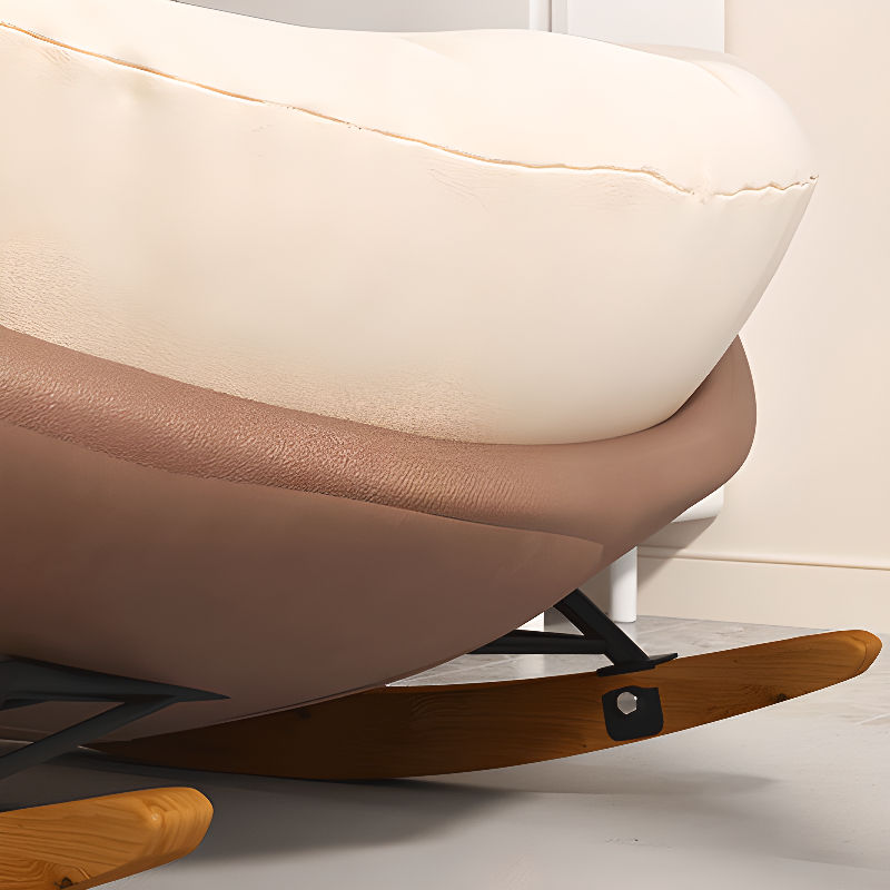 Stationary Upholstered Rocking Chair with Cushioned Rear in a Scandinavian Style, Footstool Included/Not Included - image 16