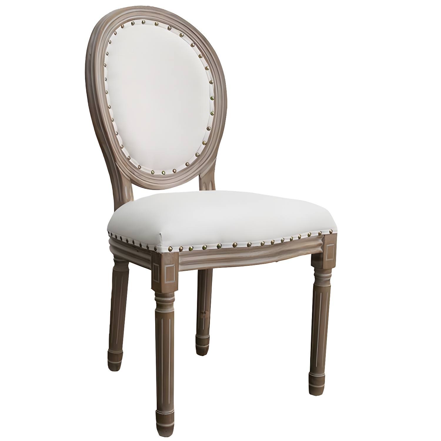Solid Wood Country Style Dining Room Chair Matte Finish King Louis Back Side Chair - image 15
