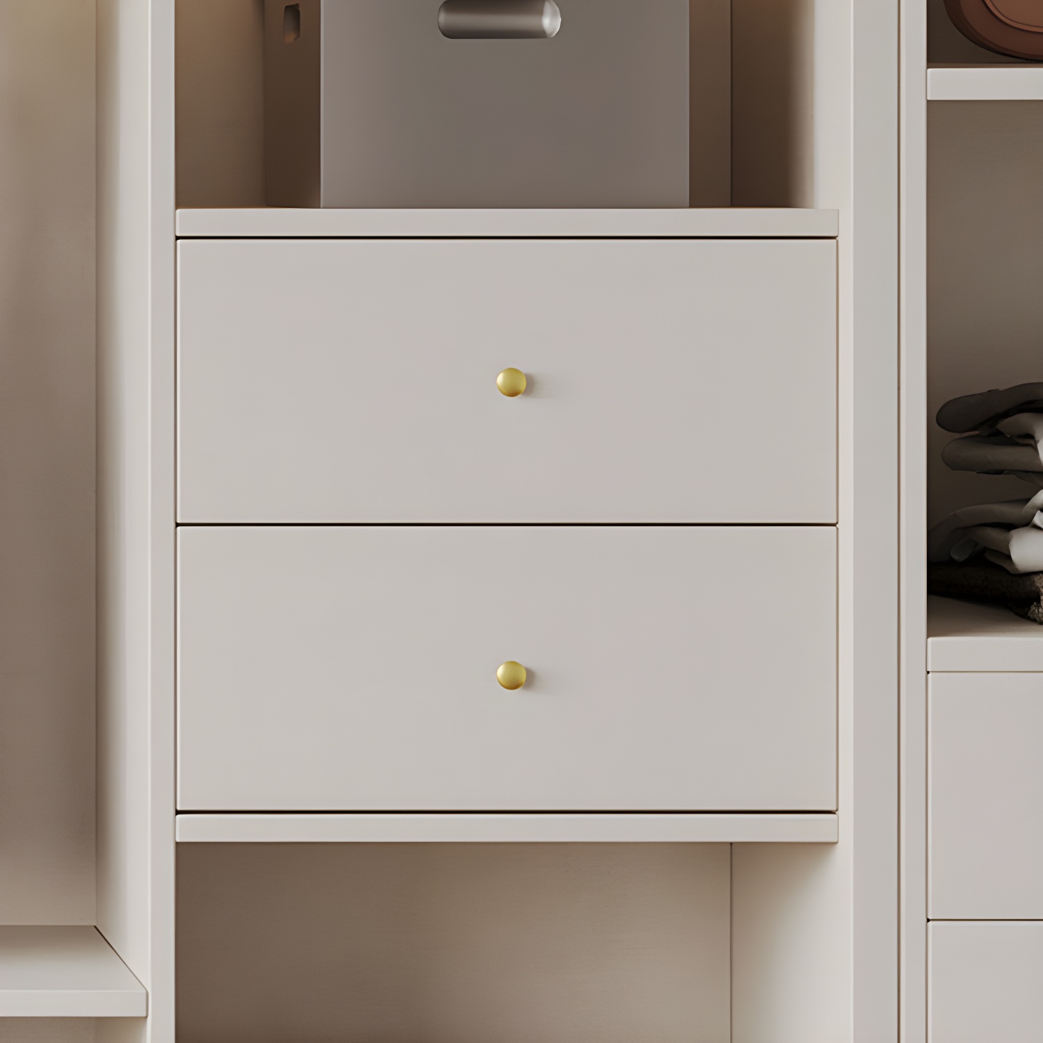 Attractive Modern White Wardrobe Armoire with Clothing Rod & Shelves - image 7
