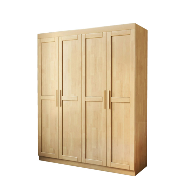 Contemporary Freestanding Wooden Wardrobe Closet with Interior Shelves&Hanging Rod&Soft Close Door - image 8