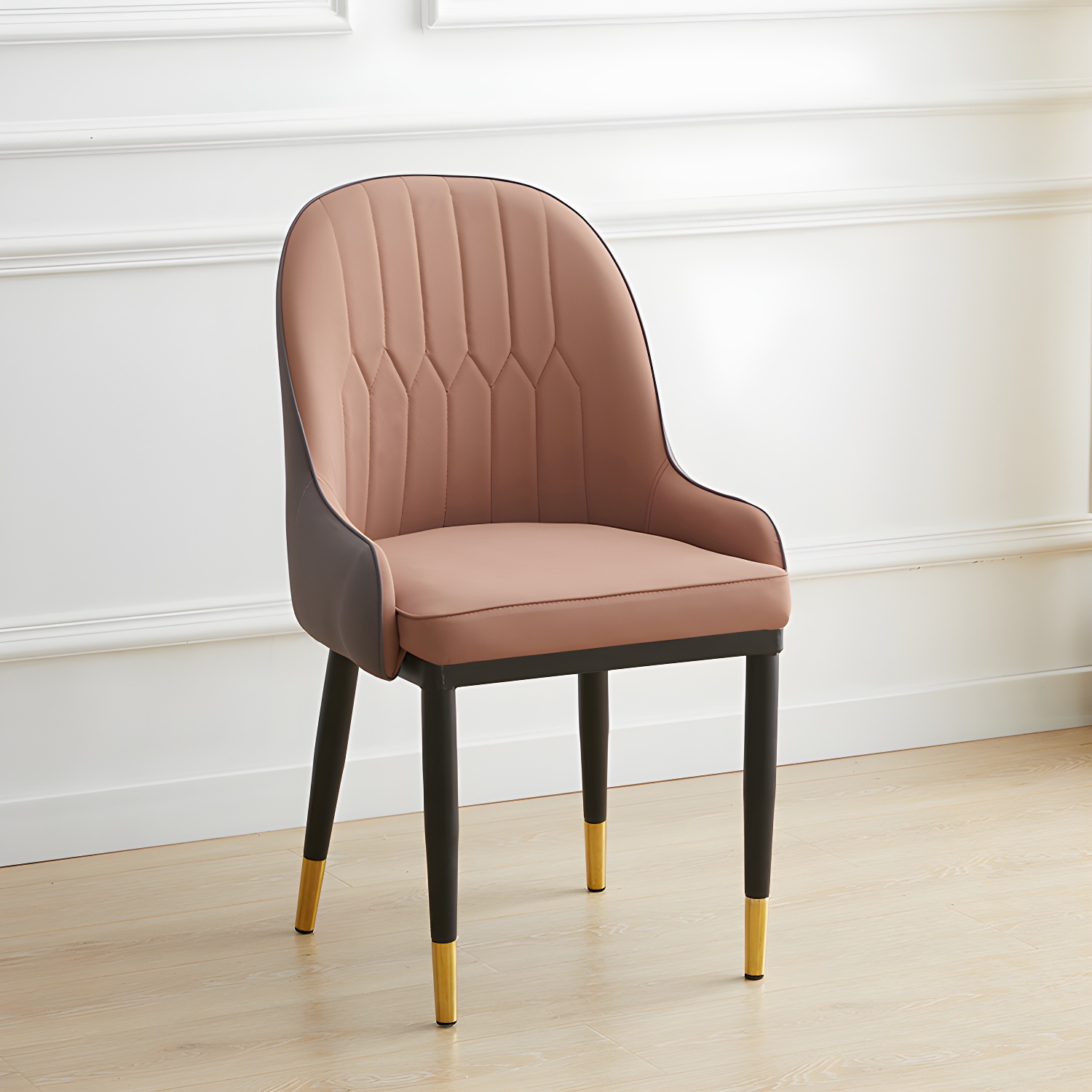 Contemporary Metal Dining Room Chairs Upholstered Dining Armchairs for Home Use