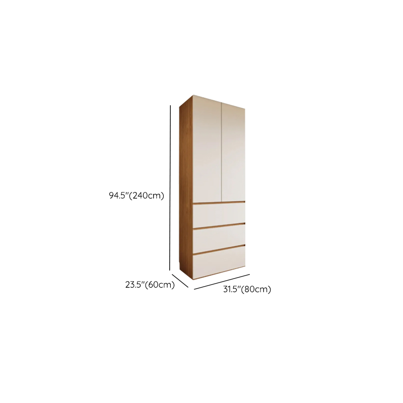White Minimalist Laminate Wardrobe Closet with 3-Drawer/6-Drawer, Soft Close Door, Interior Shelves, and Clothing Rod - image 17
