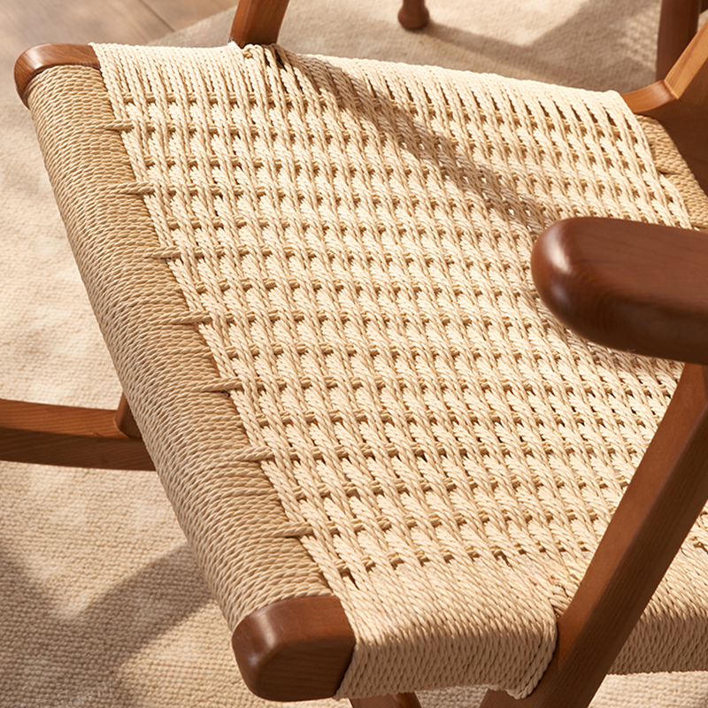 Asian Style Wicker Front Porch Rocking Chairs with Track Arm - image 12