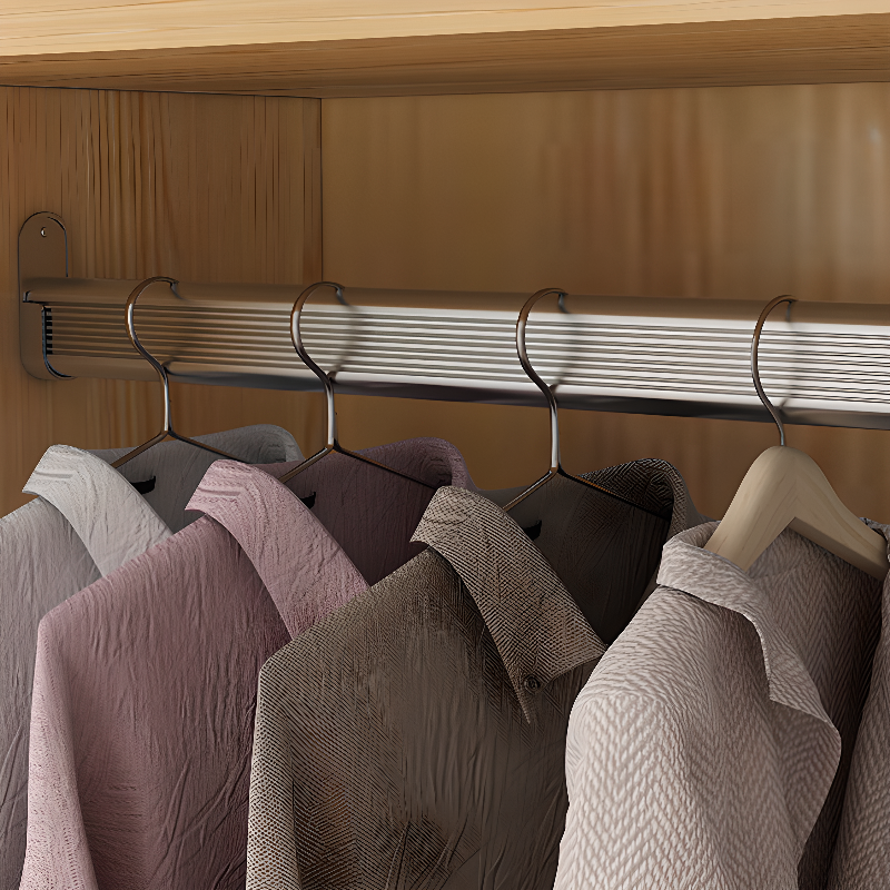 Natural Finish Self-supporting 2-Drawer Wardrobe in Solid and Manufactured Wood - image 6