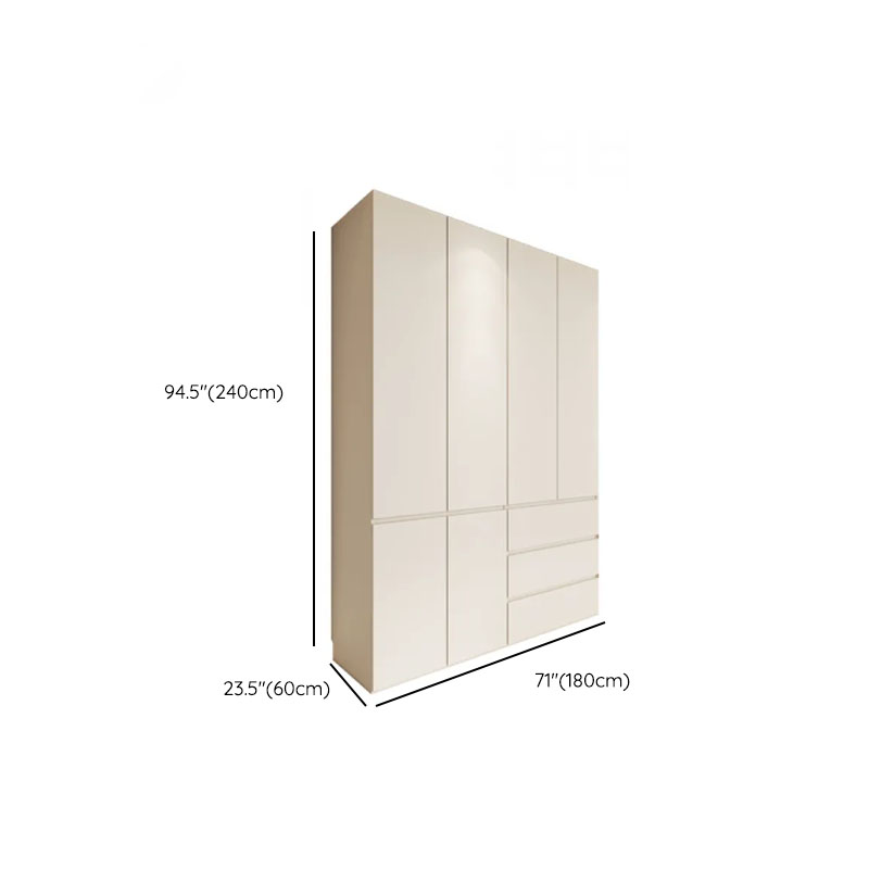 Beige Manufactured Wood Independent Wardrobe Closet with Soft Close Drawer, Soft Close Door, Interior Shelves, and Articulated Mechanism - image 18