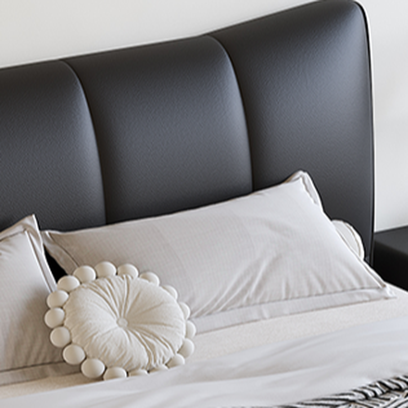 Ink Simplistic Storage Bed/Platform Bed in Genuine Leather with Leg for Bedroom - image 7