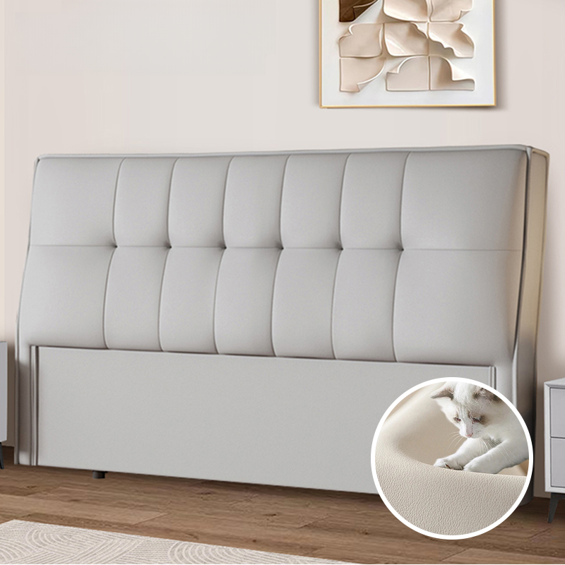 Simplistic Panel Headboard with No Distressing, Piled Tufted Rectangular Design for King/Twin XL/Queen Bed, Sponge Upholstery Fill, Standard Height - image 4
