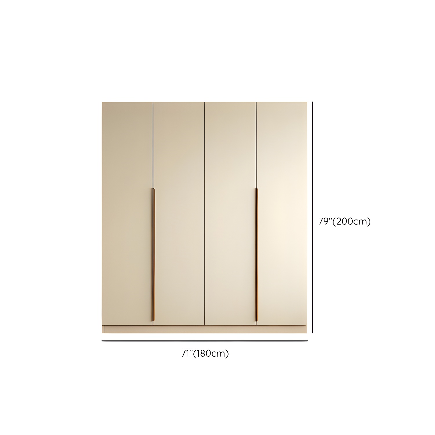 Modern Wardrobe Cabinet Engineered Wood with Garment Rod in White - image 10