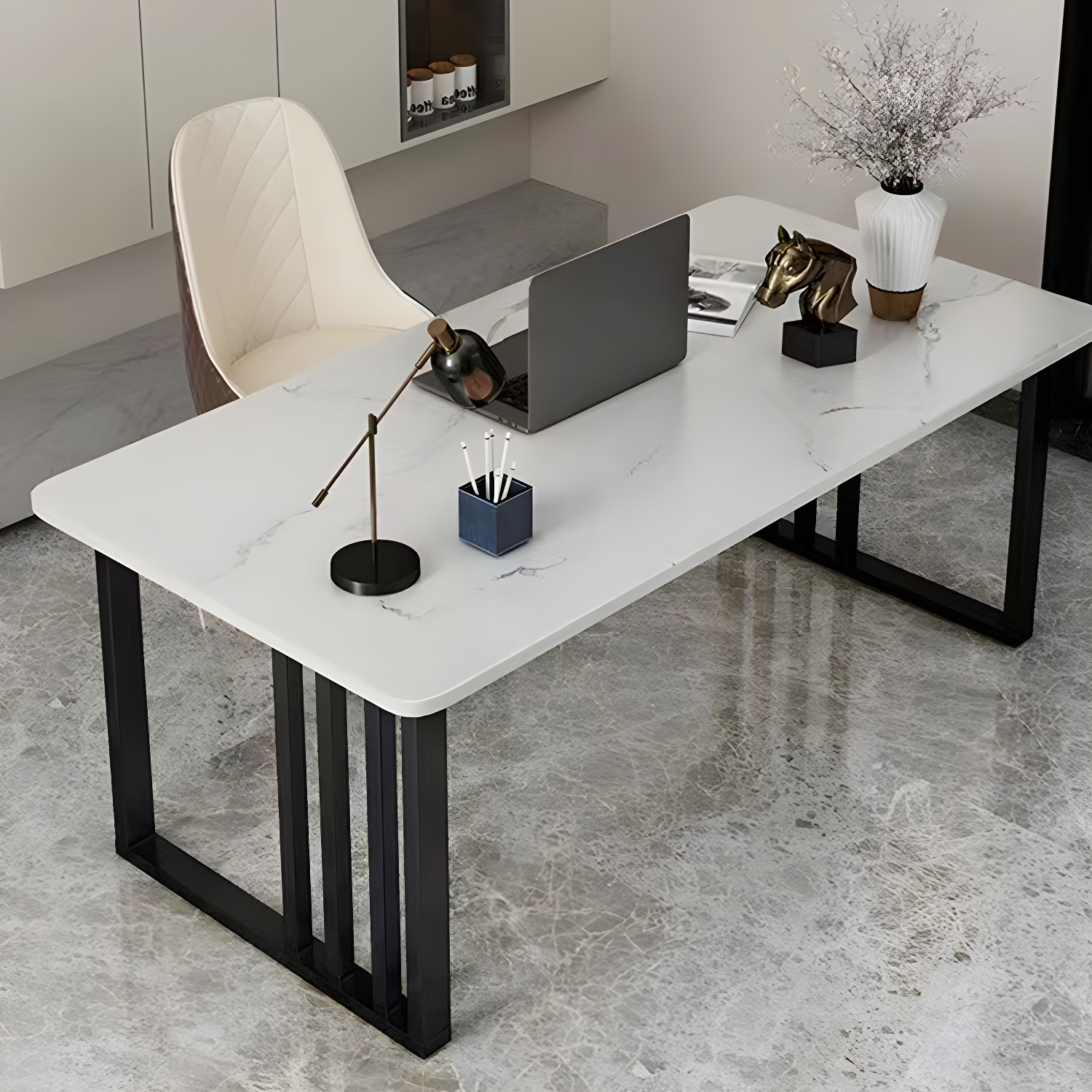 Traditional Luxury Dining Table Rectangle Slate Dining Table for Dining Room
