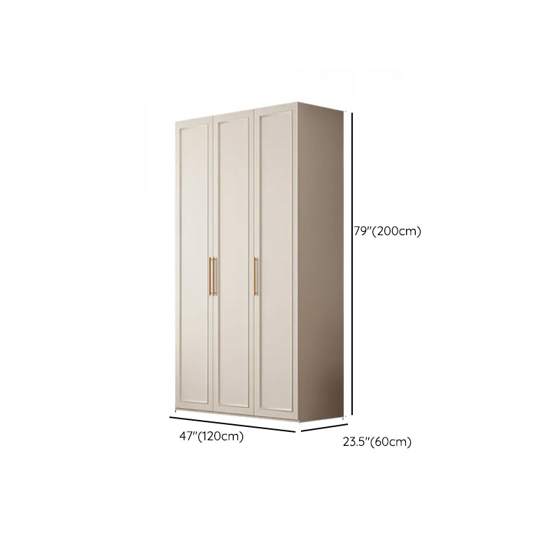 White Casual Wood Independent Armoire Cabinet with Compartments, Soft Close Door, and Interior Shelves - image 7