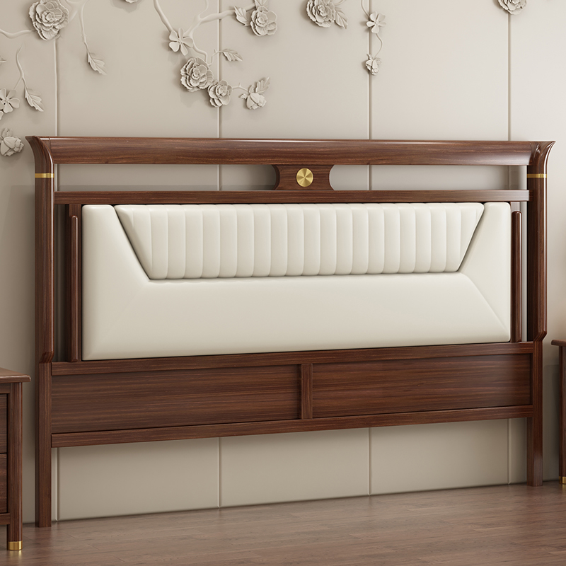 Trendy Panel Headboard in Natural Wood with No Distressing, Rectangle Shape for King/Queen/Full Bed, Featuring Sponge Upholstery and Standard Height - image 5