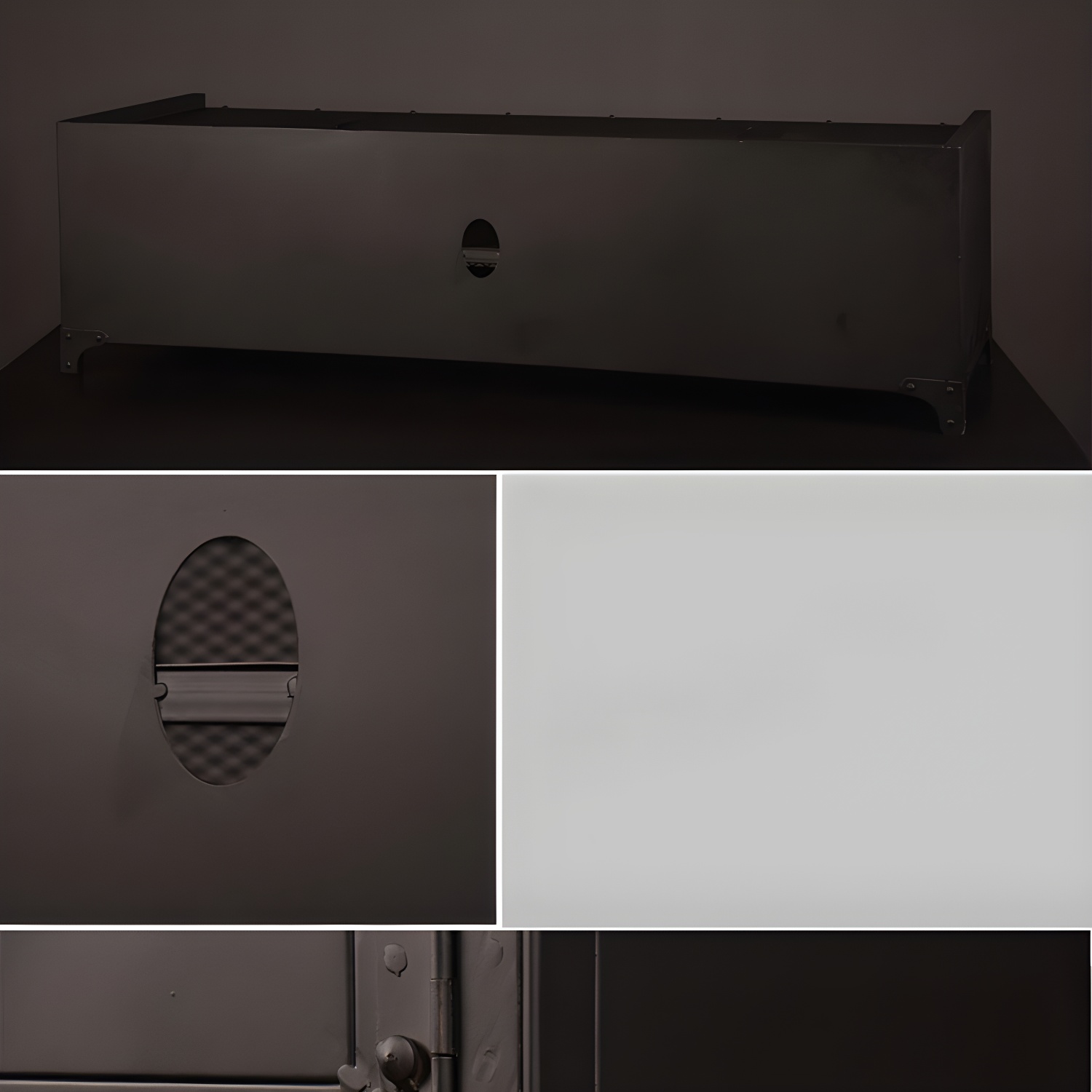 17.72"H TV Stand Enclosed Storage Industrial Style TV Console with 4 Doors - image 6