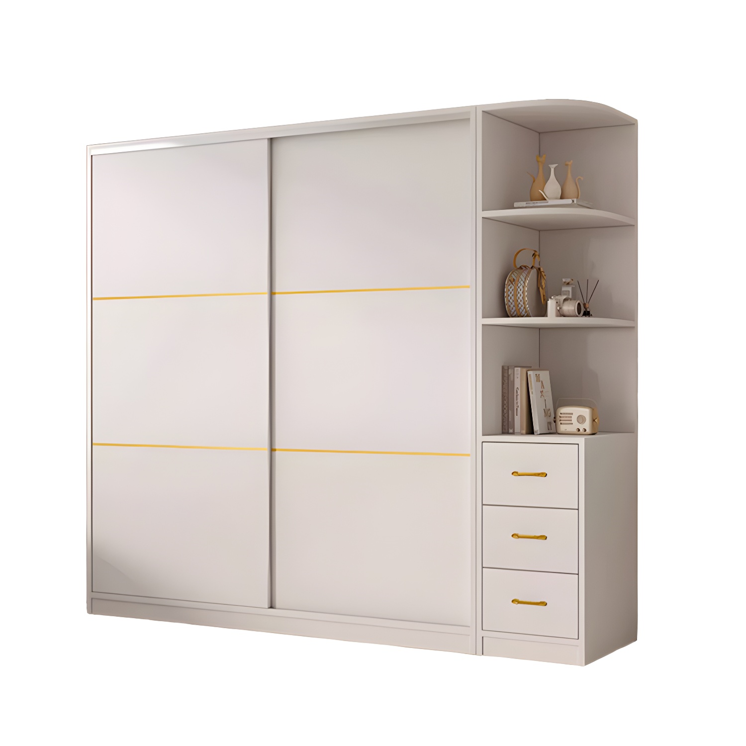 Spacious White Wardrobe Armoire with Shelves and Clothing Rod - Your Perfect Closet Solution - image 5