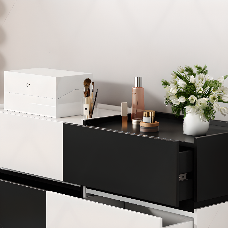 Trendy Rectangle Utility Cabinet with Manufactured Wood Countertop, Ink/White Top, and Soft Close Drawer - image 6